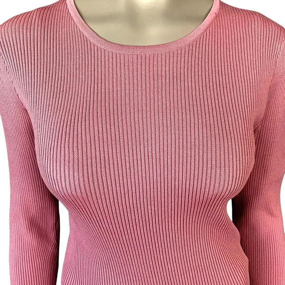 Baby Phat Love Star Long Sleeve Crewneck Rib Knit Sweater Pullover Size 1X Pink - Picture 8 of 16